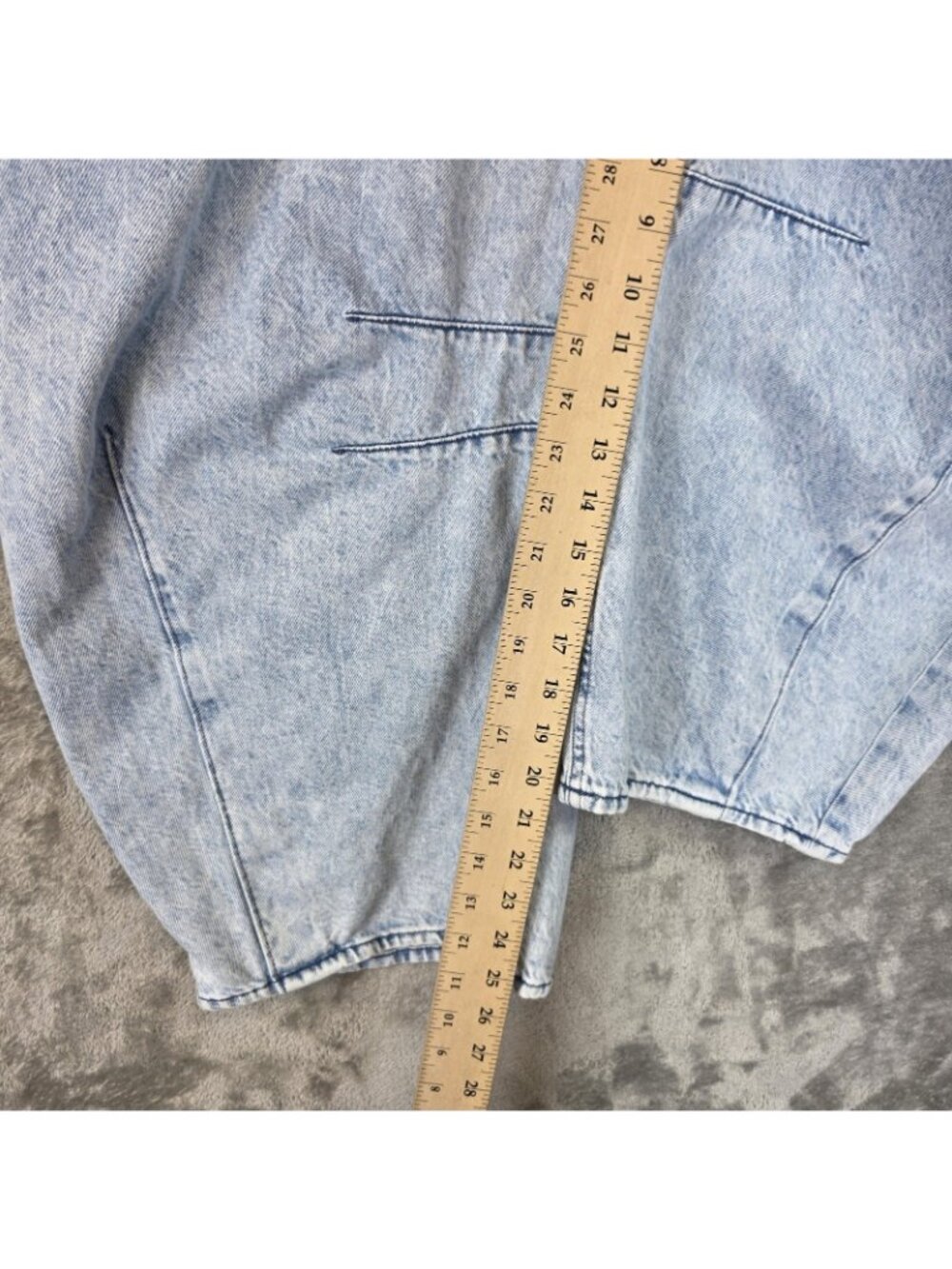 Gap Horseshoe High Rise Jeans Womens 29R Blue Light Wash Wide Leg Relaxed Denim - Picture 7 of 13